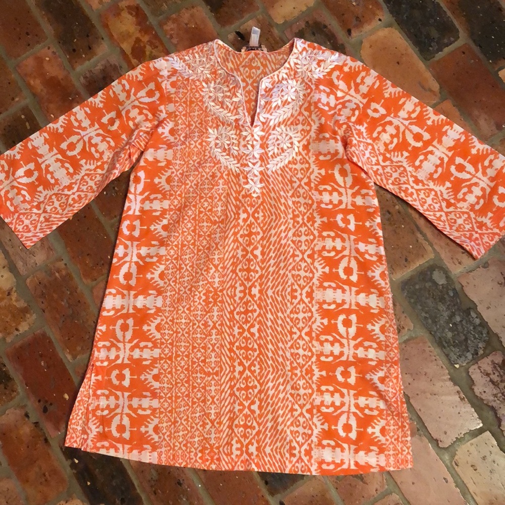 Oscar de la Renta embroidered neck tunic sz XS